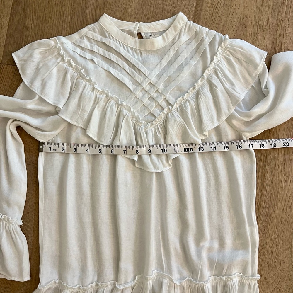 Max Studio Ivory Ruffled Blouse - Picture 5 of 8